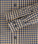 Long Sleeve Button Down Check Shirt - Yellow