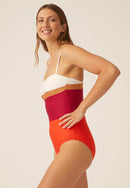 Padded Underwired Swimsuit - Red Shading