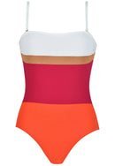 Padded Underwired Swimsuit - Red Shading
