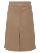 Etta Leather Skirt - Camel