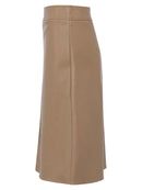 Etta Leather Skirt - Camel