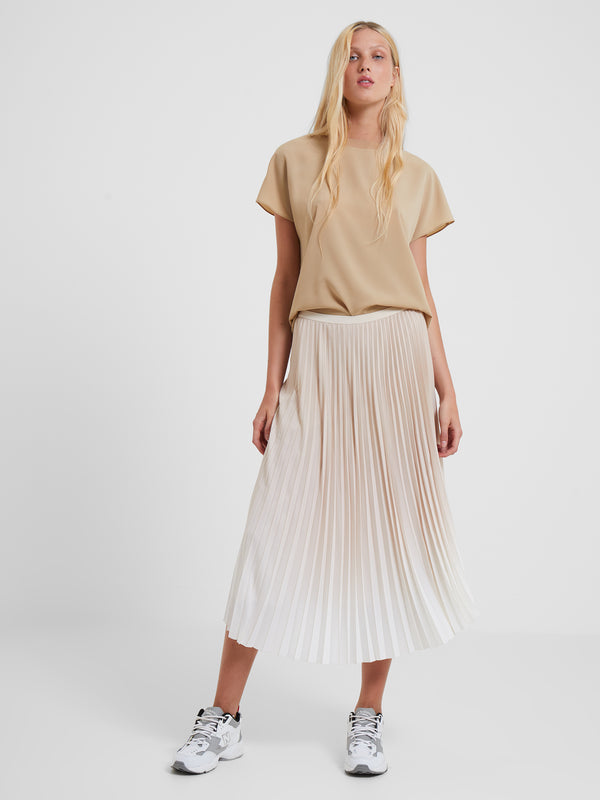 Ombre Sunburst Skirt - Sand/white