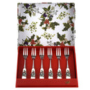 The Holly and Ivy Pastry Forks Set of 6