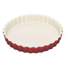 28cm Stoneware Fluted Flan Dish - Cerise