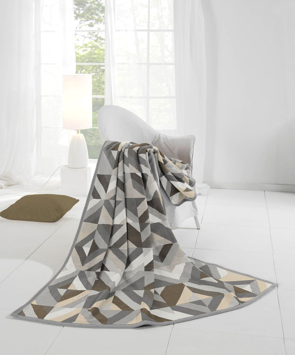 Cotton Home Geo Natural Throw 150x200cm