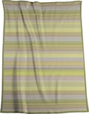 Cotton Rich Line Green Throw 150x200cm