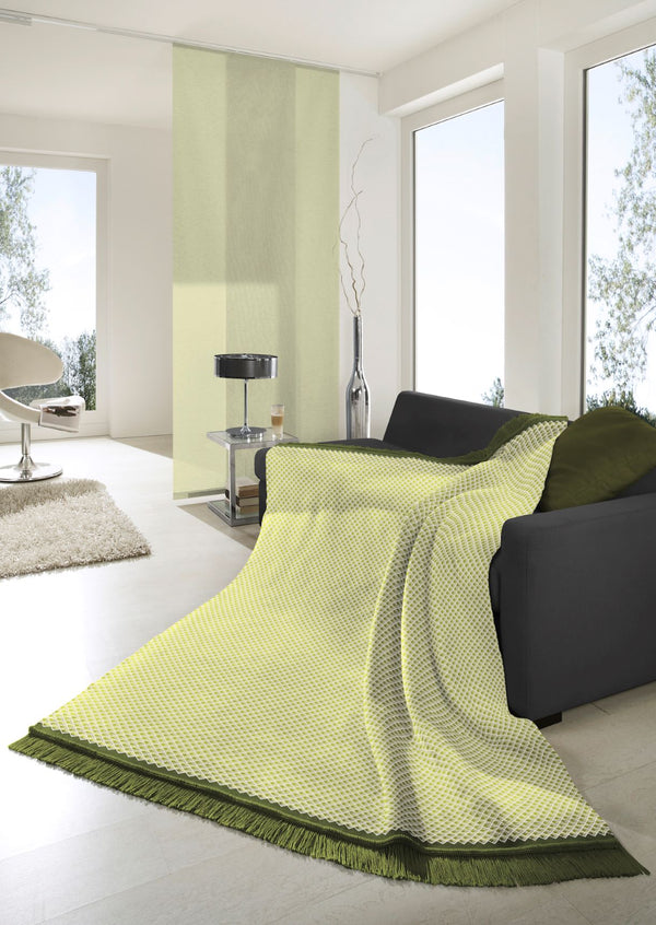 Cotton Rich Diamonds Green Throw 150x200cm