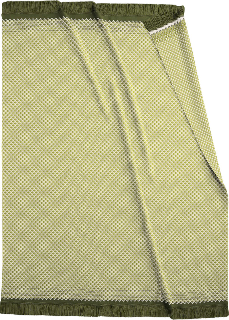 Cotton Rich Diamonds Green Throw 150x200cm