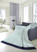 Cotton Rich Diamond Blue Throw 150x200cm