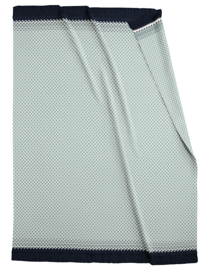 Cotton Rich Diamond Blue Throw 150x200cm