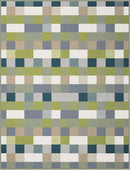 Cotton Rich Mini Squares Olive Throw