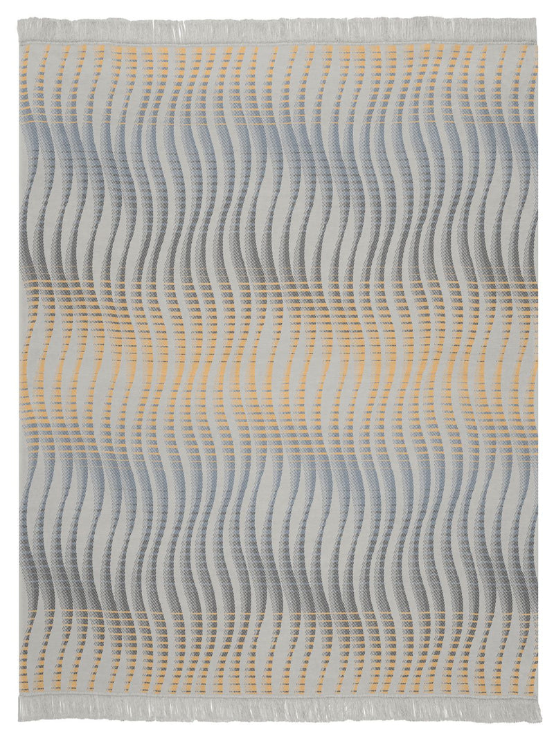 Cotton Rich Curves Grey Throw