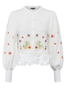 Kaitlyn Embroidery Jumper - White