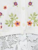 Kaitlyn Embroidery Jumper - White