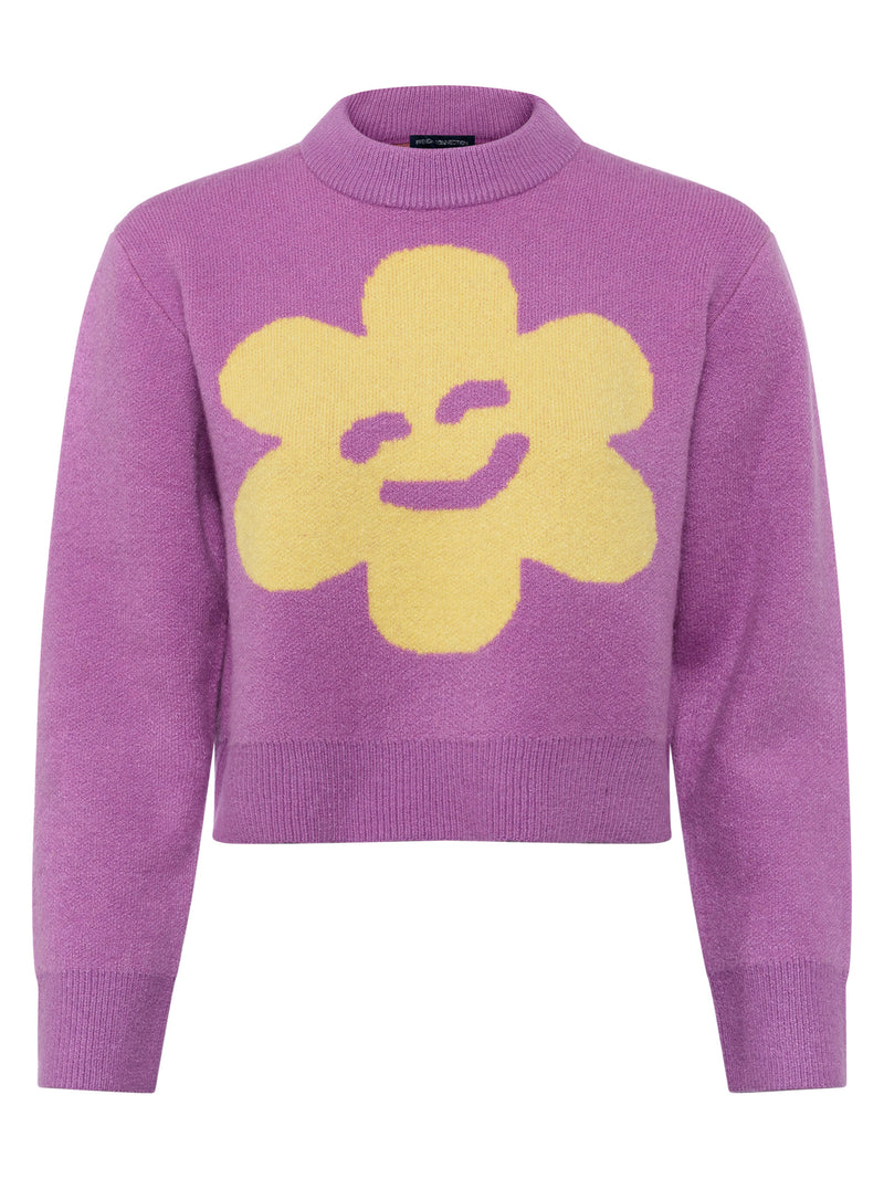 Naomi Intarsia Jumper - Violet