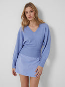 French Connection Libby Vhari V-Neck Jum - Paradise Blue