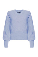 French Connection Libby Vhari V-Neck Jum - Paradise Blue