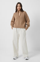 Lydia Half-Zip Jumper - Camel