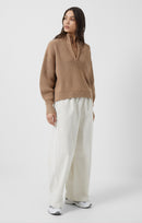 Lydia Half-Zip Jumper - Camel