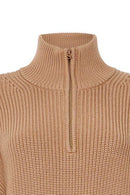 Lydia Half-Zip Jumper - Camel