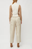 Libby Vhari Colour-Block Jumper - Camel/oatmeal