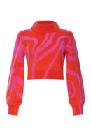 Maryssa Jacquard Jumper - Grenadine