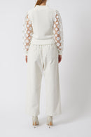 Juri Mozart Mock Neck Blouse - Winter White