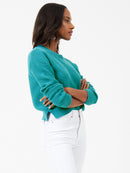 Lily Crew Neck Jumper - Mosaic Blue