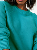 Lily Crew Neck Jumper - Mosaic Blue