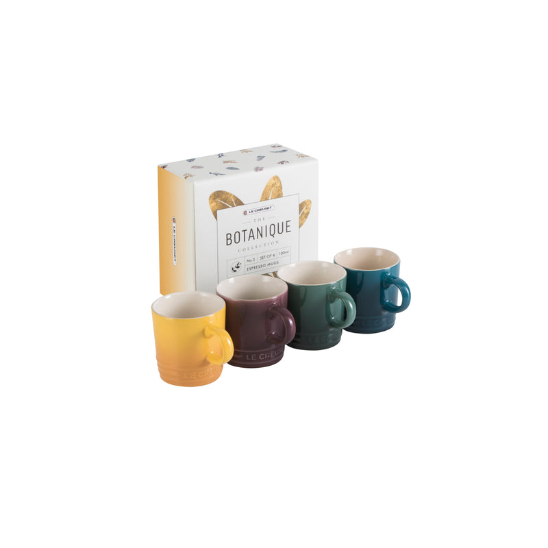 Botanique Set Of 4 Espresso Mugs 100ml