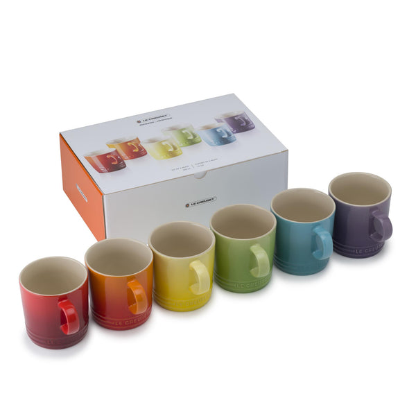 Rainbow Set of 6 Mugs 350ml