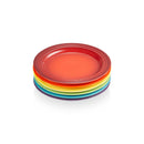 Rainbow Set of 6 Side Plates 22cm