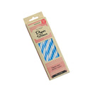30 Blue Stripe Paper Straws