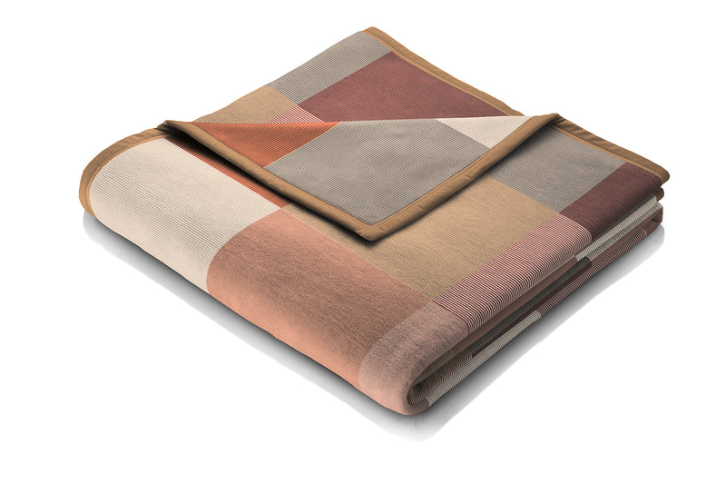 Cotton Rich Check Rust Throw