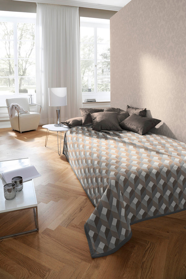 Cotton Rich Geo Natural Throw