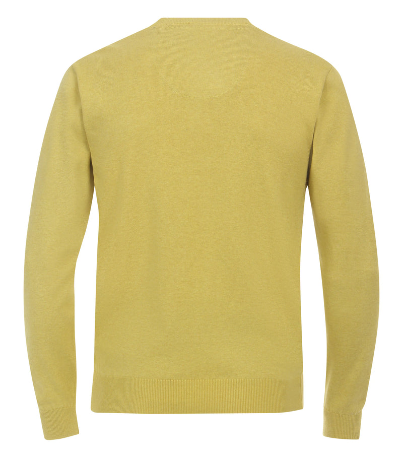 V Neck Jumper - Yellow Brass