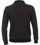 Contrast Collar 1/2 Zip Jumper - Wood Brown