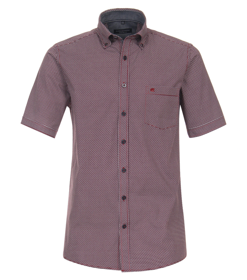 Short Sleeve Print Shirt - Red