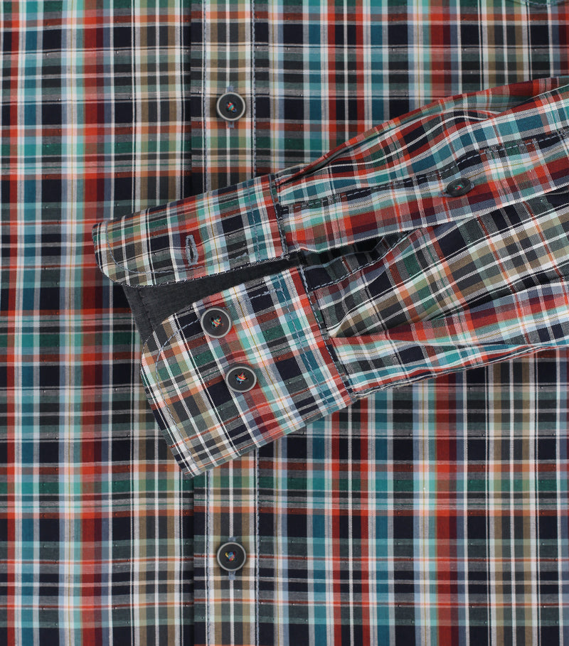 Long Sleeve Check Shirt - Light Blue