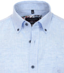 Casual Fit Button Down Plain Shirt - Light Blue