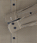 Long Sleeve Button Down Print Shirt - Yellow