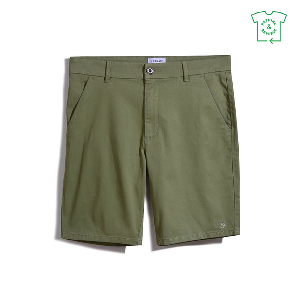 Bassett Twill Shorts - Oil Green