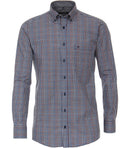 Long Sleeve Button Down Check Shirt - Light Blue