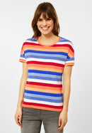 Colorful Striped Shape Shirt - Simply Orange
