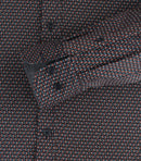 Button Down Print Shirt - Tangarine