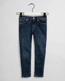 Straight Leg Jean - Dark Blue Worn In