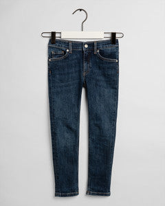 Straight Leg Jean - Dark Blue Worn In