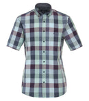 Short Sleeve Check Shirt - Light Blue