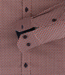 Long Sleeve Body Fit Print Shirt - Orange