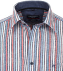 Short Sleeve Button Down Stripe Shirt - Light Blue